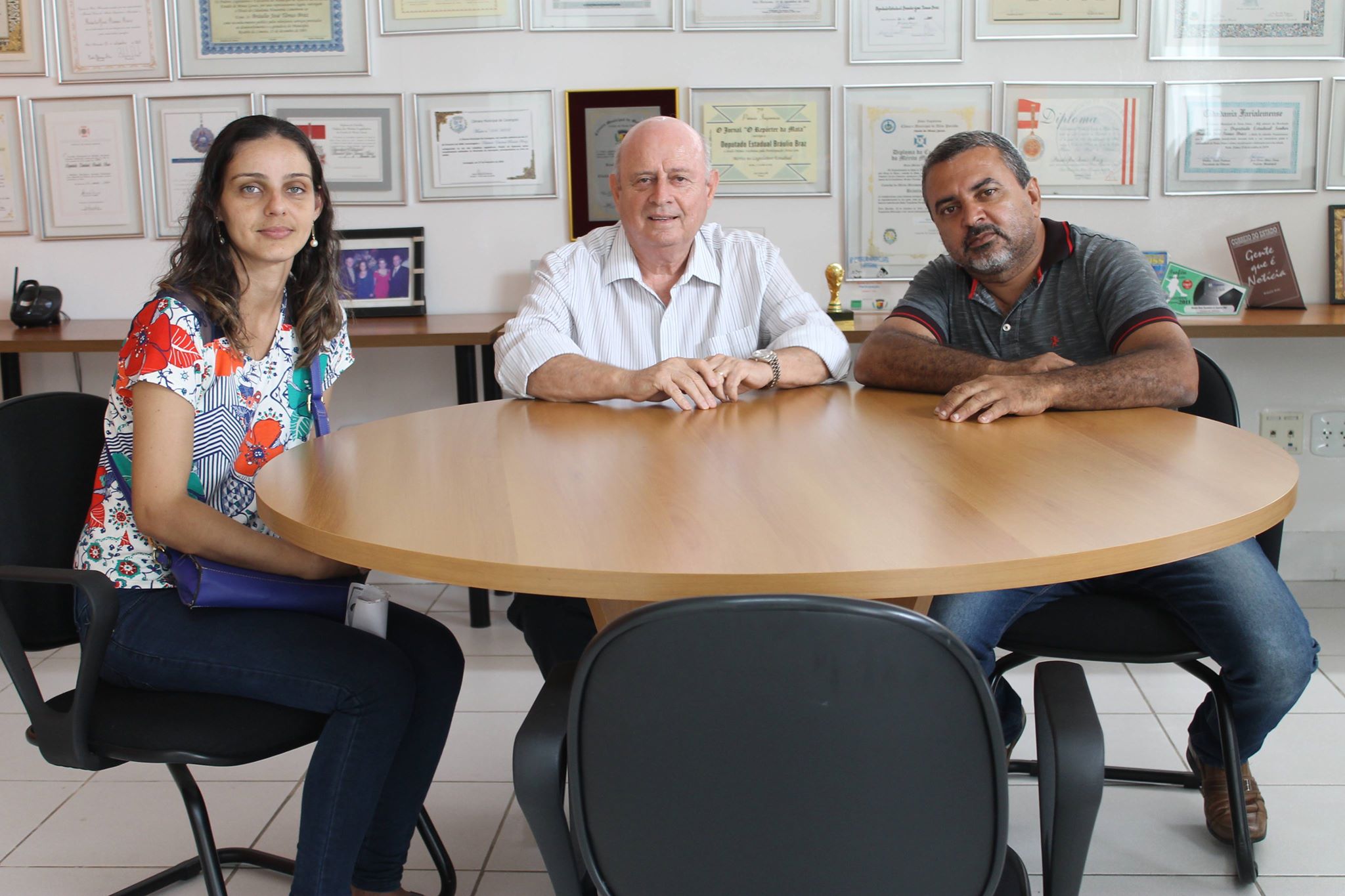 Deputado Braulio Braz recebe vereador de Muria&eacute;