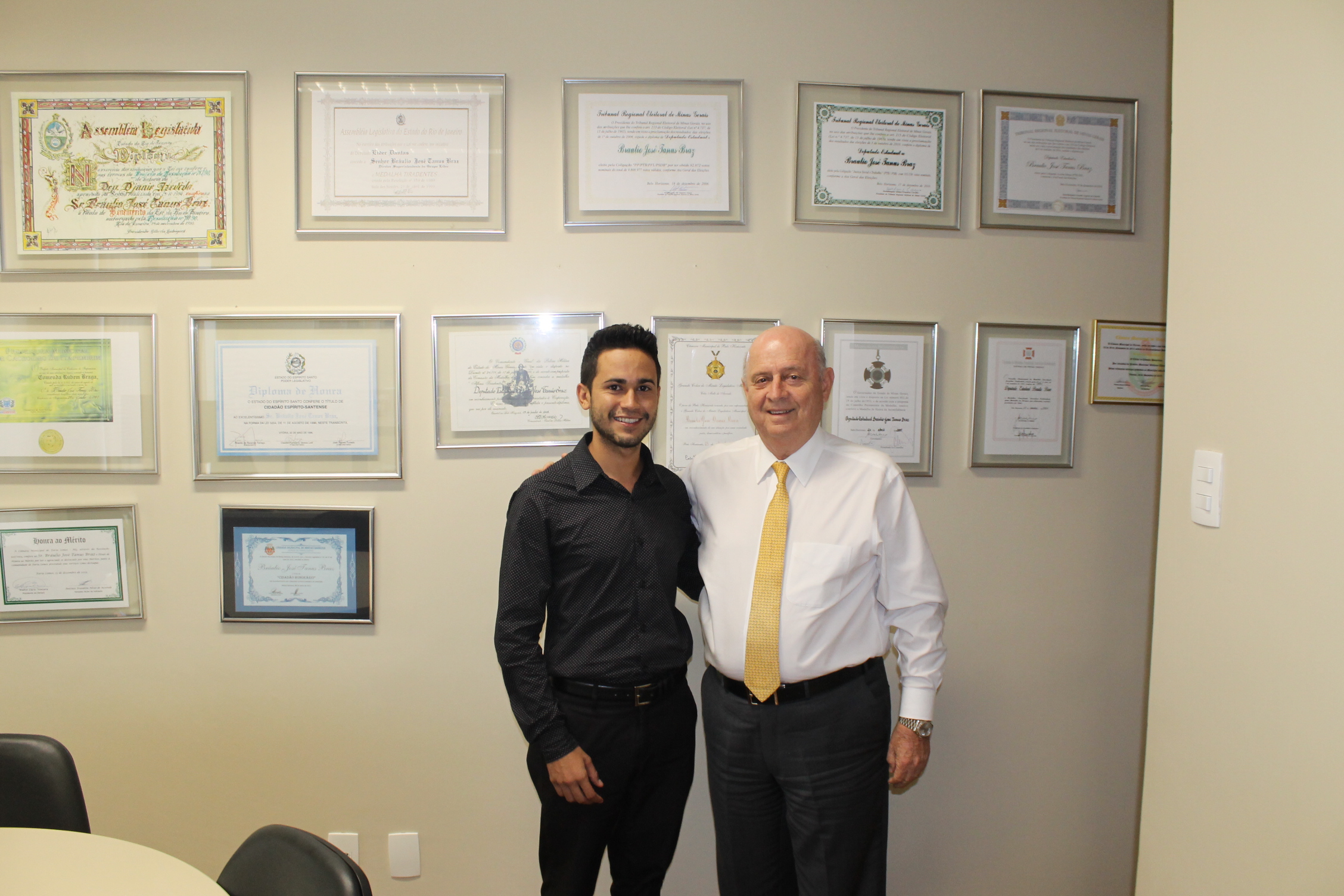 Braulio Braz recebe vereador de Carmo de Minas