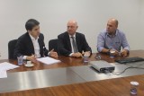 Deputado Braulio Braz e prefeito de Goianá participam de reunião na Copasa